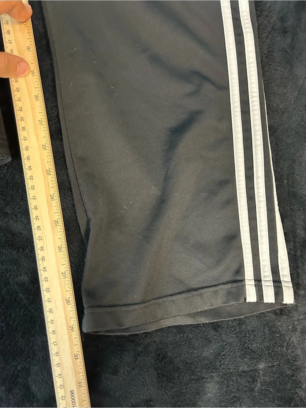Vintage Y2k Adidas Sweatpants Men’s Small Black Loose Baggy Embroidery 3 Lines